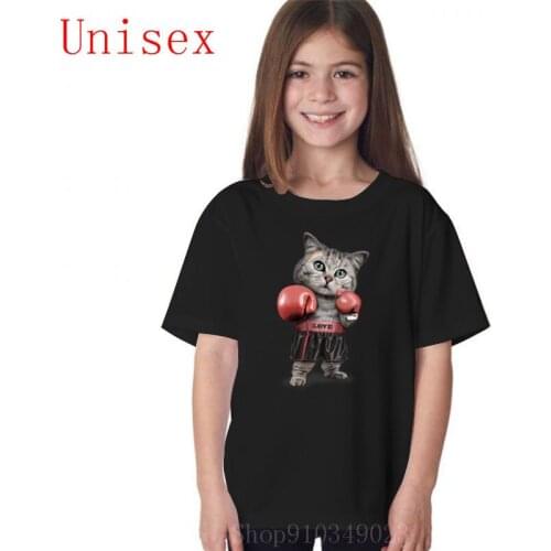 BOXING CAT (2) kids clothing kids clothes boys tops for girls boys clothes teen girls clothing funny boy t shirt