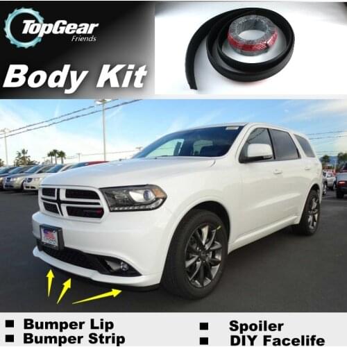 Bumper Lip Deflector Lips For Dodge Durango MK3 2011~2020 Front Spoiler Skirt For TG Friends Car Tuning View / Body Kit / Strip