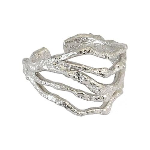 Elegant 925 Sterling Silver Multilayer Rings For Women Finger Jewelry, Fashion Punk Party Adjustable Ring Female Accessories