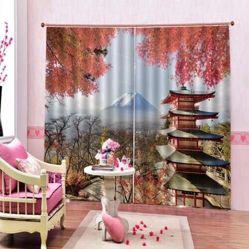 Photo Creative House Window Curtain Branch Tree Forest landscape Drapes For Living Room Bedroom Blackout Decor Sets