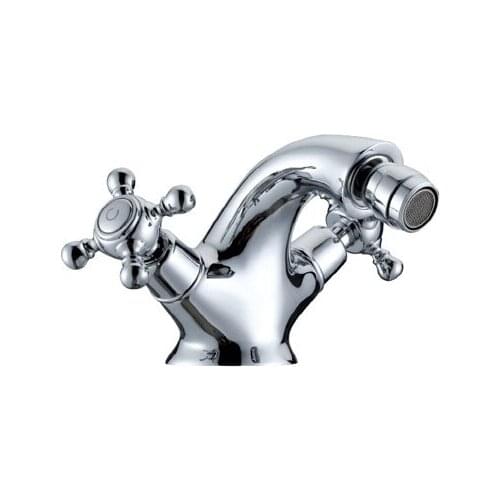 Free ship Singe hole double handles bathroom bidet faucet mixer tap chrome clour