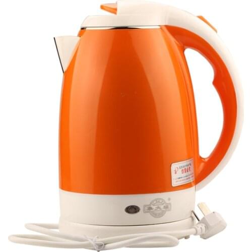 JDC-2000A 2L 1500W 220V SUS304 Cordless Electric Water Kettle Quick Heat Water Heating Kettle white/green/orange color