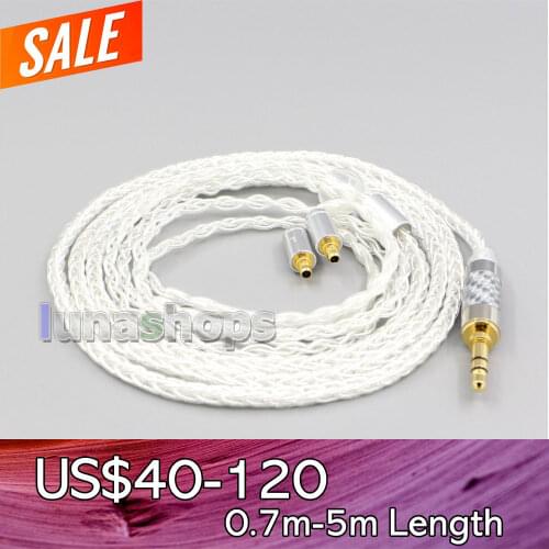 LN006545 3.5mm 2.5mm XLR 4.4mm 8 Core Silver Plated OCC Earphone Cable For Sennheiser IE400 IE500 Pro