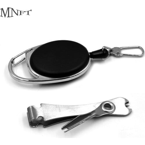 MNFT Quick Knot Tying Tool Fishing Nipper Fly Line Cutter Clippers Eye Cleaner +Zinger Retractor