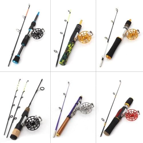 Multifunction Winter fishing ice fishing rod and Ice fishing reel set Travel fishing fish Tackle Carbon Fiber carp pole