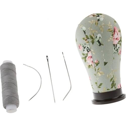 Mannequin Model Cork Head Canvas Block+Sewing Thread+3 Types Needle