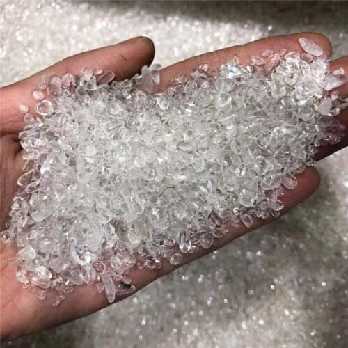 Natural Clear Quartz Crystal Gravel Polished Healing Crystal Stones Tumbled Stone