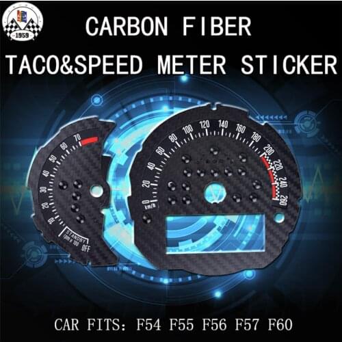 Brand New Carbon Fiber Material Tachometer & Speedmeter Sticker For Mini Cooper F55 F54 F56 F57 F60 (2 PCS/SET)