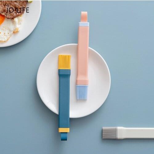 JO LIFE Portable Silicone Barbecue Brush Hanging Heat-resistant Baking Cooking Oil Brush Kitchen Tools