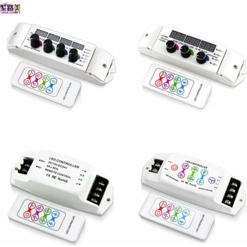 DC12V-24V RGBW RGB Controller with RF Wireless Remote Knob For 5050 3528 2835 3CH 4CH Channel LED Strip Lights Tape Ribbon