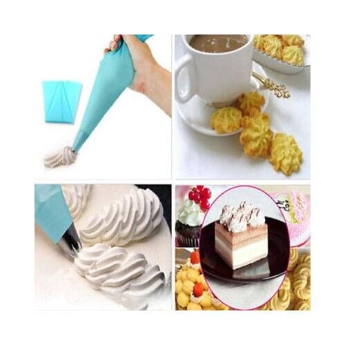 Silicone Icing Piping Cream Dessert Decorators Pastry Bag 6 Nozzle Set Cake Decorating Baking Tools Cake Ice Cream Decorators
