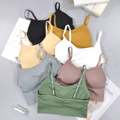 Spors Tops Women Sexy Tops For Fitness Solid Underwear Seamless Beauty Back Sling Bra For Women Bra Elastic Free Size Tops Bra