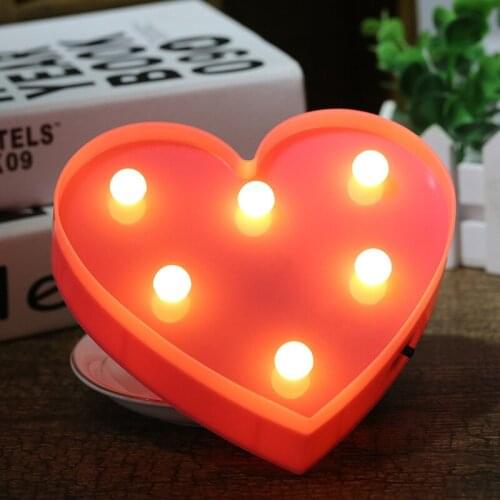 Led Night Light Lamp Wall Child Heart Shape String Lights Lighting Led Christmas Tree Decoration Lights Home Party Holiday