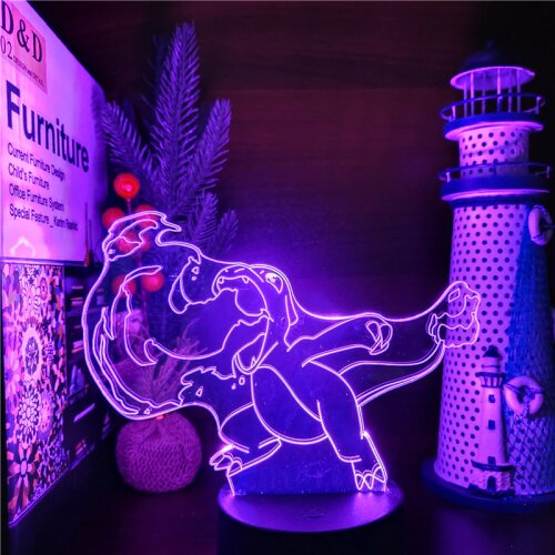 Pokemon LED Lamp Charmander Fire 3D Night Light Cartoon Decoration Lampara Pikachu Go Manga Lighting Pocket Monster Lights Decor