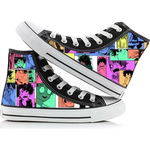 Unisex Anime Cosplay My Hero Academia Canvas Shoes Bakugou Katsuki My Hero Academia 3D plimsolls Shoes Casual Shoes