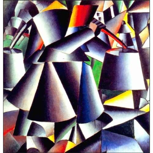 High quality Oil painting Canvas Reproductions Peasant woman (1912) By Kazimir Malevich hand painted