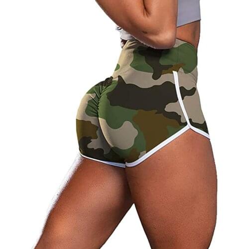Womens Camouflage Sexy Push Up Leggings Silky Slim Short High Waisted Casual Hot Booty Gym Fitness Legging Sports Shorts