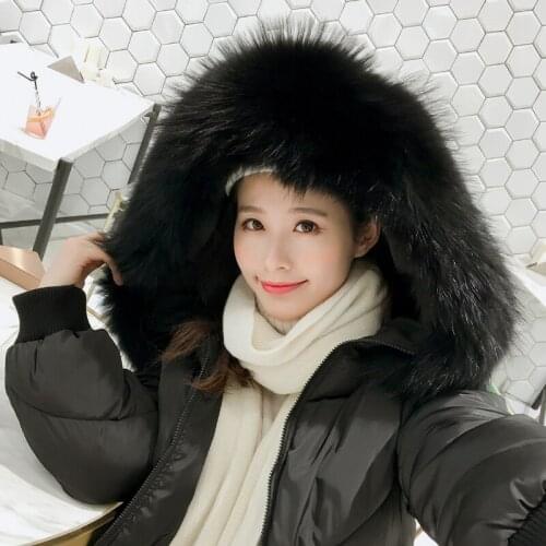 Winter Jacket Women Padded Loose Korean Long Parka Cotton Warm Coat Large Fur Collar Wadded Clothes Woman Parkas KJ679