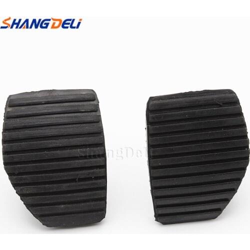 1Pair Car Rubber Clutch Brake Pedal Cover Pads Black For Peugeot Citroen 1007 207 208 301 C3 C4 307 308 508