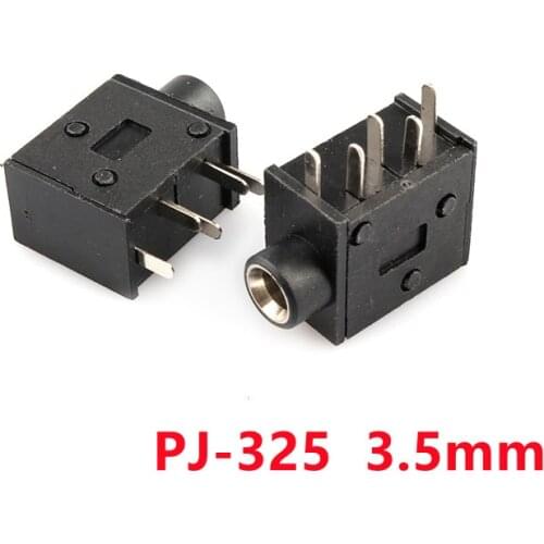 100 Pcs 3.5mm Female Audio Connector 5 Pin DIP Stereo Headphone Jack PJ325