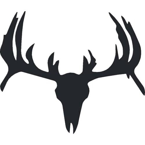 40664# Die-Cut Vinyl Decal Deer Skull Antler Car Sticker Waterproof Auto Decors on Car Body Bumper Rear Window