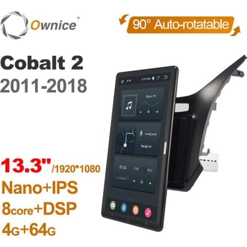 PX6 1920*1080 Android 10.0 for Chevrolet Cobalt 2 2011-2018 Car Radio Auto Multimedia Video Audio Wifi head Unit 13.3" Rotatable