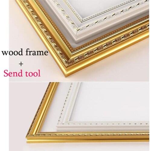 Wood stretcher 1pcs diy oil painting diamond Mosaic Thick wood frame wall painting picture frame Photo Inner frame sticker ZC202