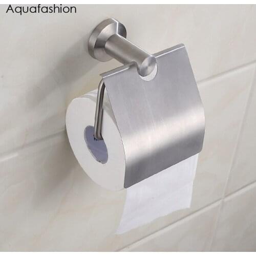 Stainless Steel Paper Holder Durable Roll-tissue Holders Concise Style Bathroom Washroom Toilet Paper Holders