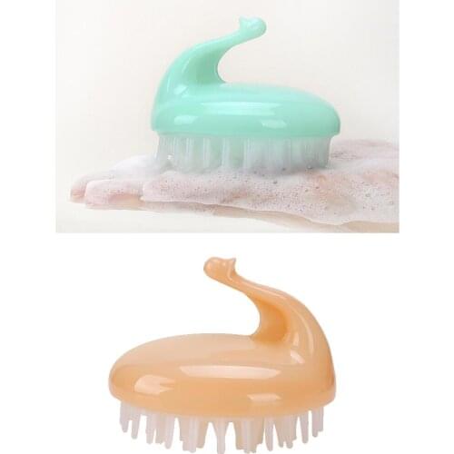 Baby Kids Manual Shampoo Brush Scalp Massage Brush Soft Silicone Exfoliate for Wife Gifts