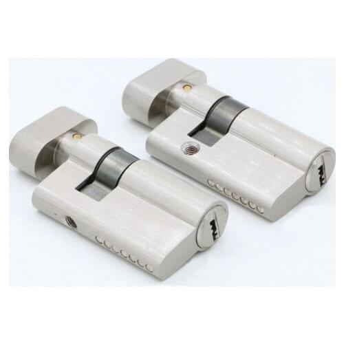 Door Hardware Security 52mm Cylinder Interior Room Door Glass Clamp Lock Handle Customized Partial Key Brass Copper Lock