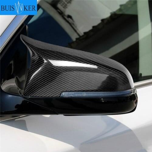 2pcs Mirror Covers Left Right Side Rearview Mirror Cover Cap For BMW 5 6 7 Series F10 F18 F11 F06 F07 F12 F13 F01 2014 2015 2016