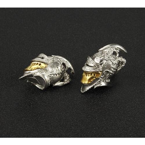 1pcs Helmet Brass Paracord Pendant Key Ring Accessories Umbrella Rope Lanyard Pendants Knife Bead