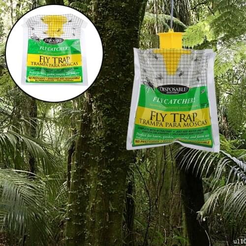 1pc Hanging Fly Trap Disposable Fly Catcher Bag Mosquito Trap Catcher Fly Wasp Insect Bug Killer Flies Trap For Outdoor Attracta