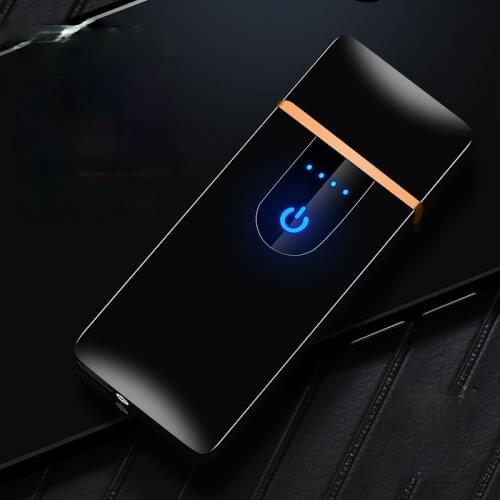 Metal Induction USB Charging Windproof Cigarette Lighter Ultra-thin Lighter Best Gift for Men Gadgets for Men Technology Briquet