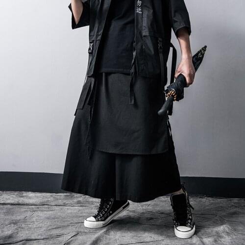 Men Casual Baggy Pants Hip-hop Trouser Dancing Wide Leg Pants Gothic Punk Style Loose Pants Men