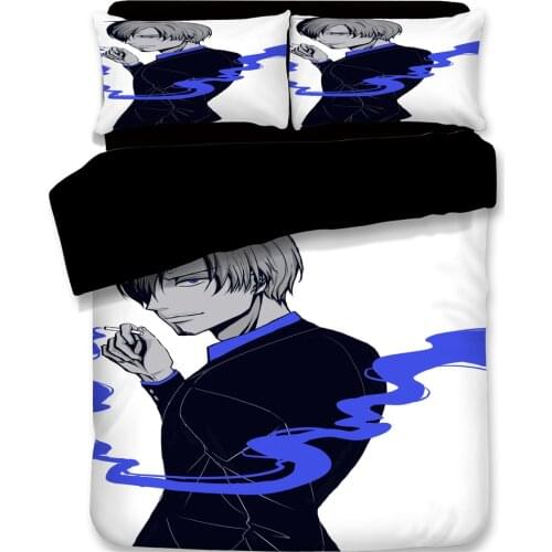 Mxdfafa Anime One Piece Duvet Cover Set 3D Bedding Set Luxury Manga Bed Set Include 1pc Duvet Cover and 2pc Dakimakura Case