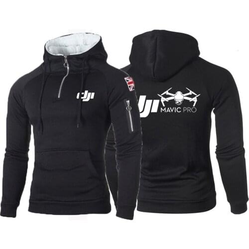 Latest Dji Mavic Pilot Logo 2021 New Autumn New Mens Sports and Leisure Running Hoodies Casual Hooded Coats