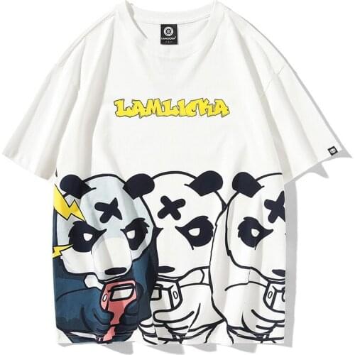 2020 New Arrival O-neck Knitted Cotton Casual T Shirt Tshirt Homme Hip Hop Male Popular Logo Printing Collar Loose With Short