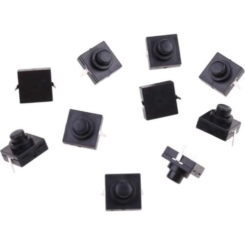 P15D 10 Pcs Flashlight Switch Button 1A 30V 2Pin CB-1212-112D Ultra-Thin Medium Feet
