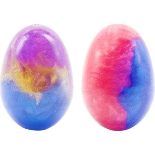 P31C Hand Creative Colorful Fluffy Slime Putty Toy Vent Ball Miniature Novelty Toys Boys Girls Easter Gift Slime Egg Toy Clay