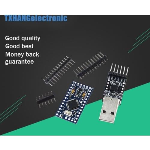 Pro Mini atmega328 5V 16M For Arduino Compatible+CP2102 USB 2.0 to UART TTL module diy electronics