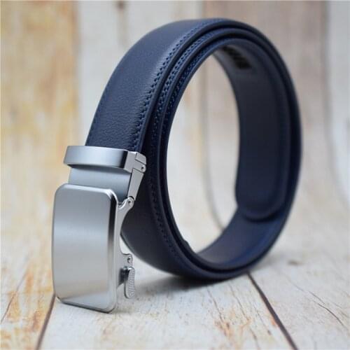 Automatic Buckle Belt for Men Black/blue/brown/coffee Fashion Alloy Buckle Plus Size Trouser Belt Cow Leather Designer Belt Male