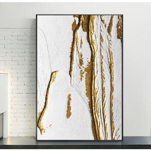Modern Luxury Gold Paintings Abstract Texture Canvas Print Wall Art Posters Decorative Paintings for Living Room Home Wall Decor