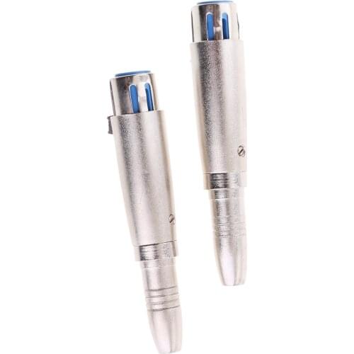 STEREO 6.35mm 1/4" Female Jack Plug to 3 Pin XLR Female Amp Mic Adapter