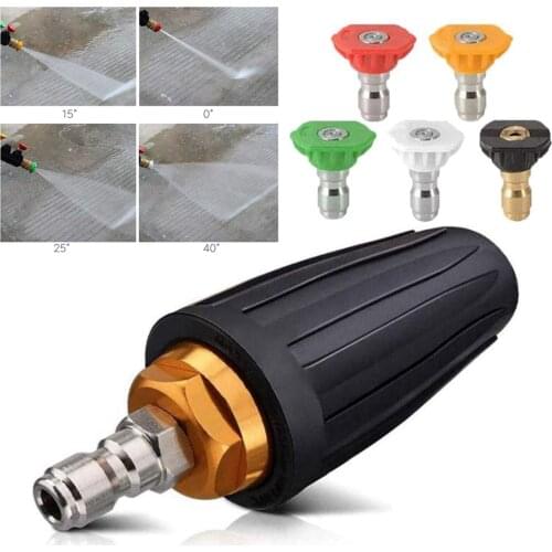 1/4" High Pressure Quick Connect Rotating 360 Degree Turbo Nozzle 3000PSI for High Pressure Washer