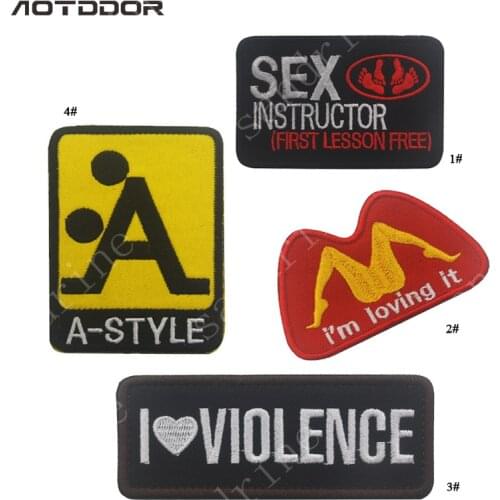 I am Loving it Sex A Style Military Army Tactical Embroidery Patches For Clothes Clothing Emblem Appliques Badges