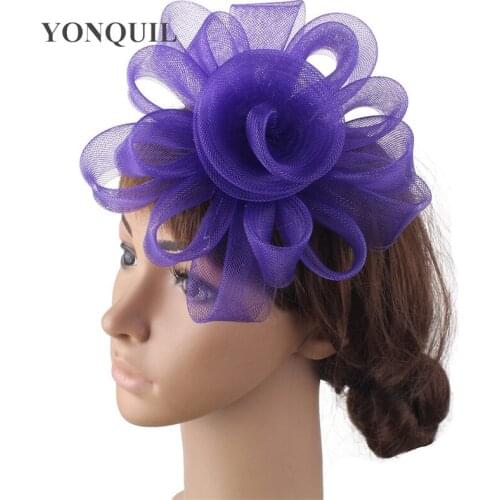 Tulle Fashion Headwear Women Chic Fascinator Hat Hair Pin For Ladies Party Dinner Headdress Elegant Show Race Hair Accessories
