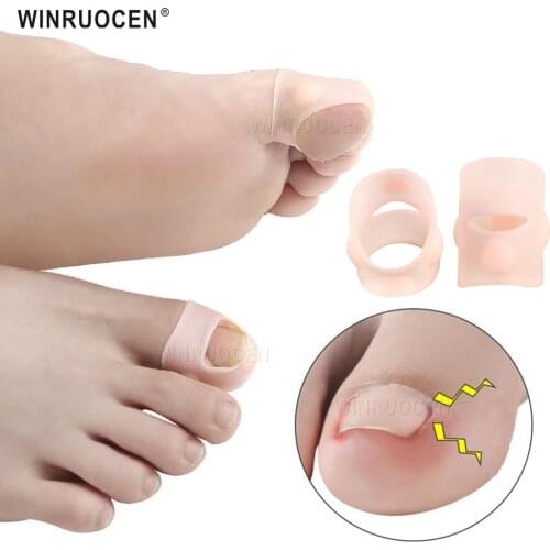 1Pair Ultra-thin Invisible Silicone Ingrown Toenail Correction Tool Ingrown Nail Treatment Elastic Straightening Brace Foot Care