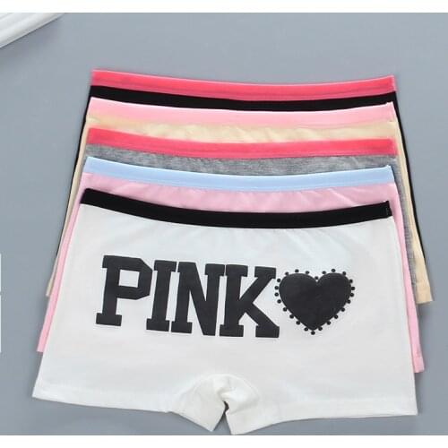 Cotton Pink Soft Underpants Puberty Adolescent Panties Young Breathable Pants Kid Panty Teen Girls Underwear for 8-16 Years Old