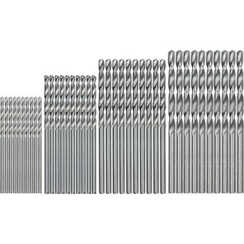 40 Pcs Mini Drill HSS Bit 0.5mm-2.0mm Straight Shank PCB Twist Drill Bits Set Drop Shipping